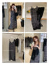 Summer Ladies Spaghetti V-neck Dresses With Cardigan